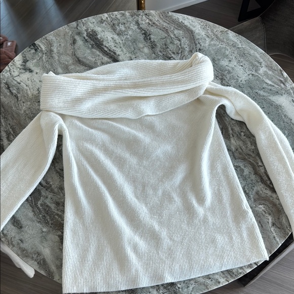 Leith White Off-the-Shoulder Sweater - Picture 1 of 3